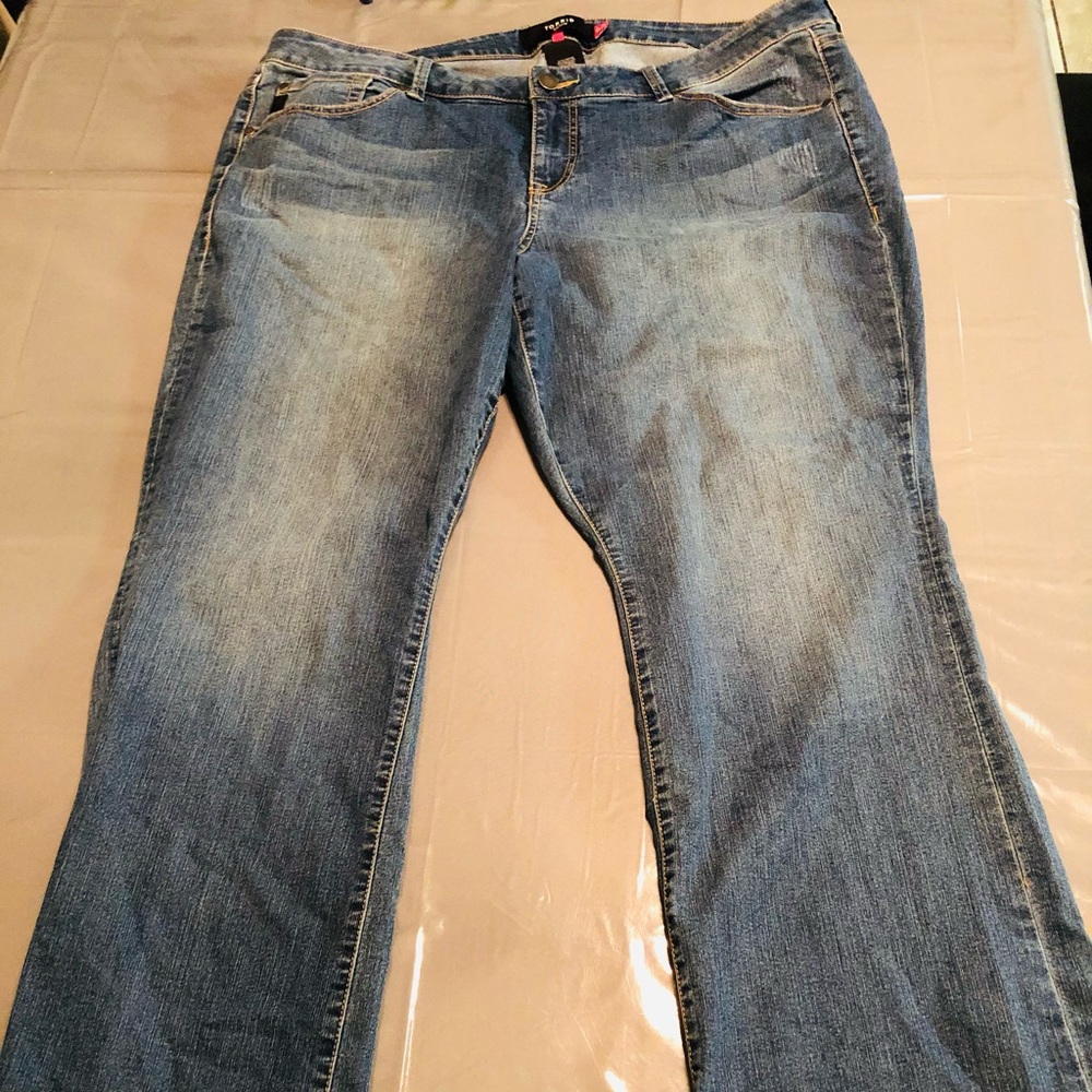 Torrid Plus Size Blingy Blue Jeans (like New!)